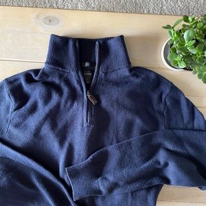 Navy JCrew 1/4 zip sweater
